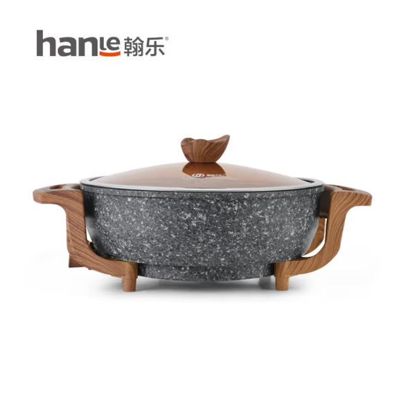 翰乐 多功能麦饭石不粘电火锅HL-A9 32CM【送铲子】